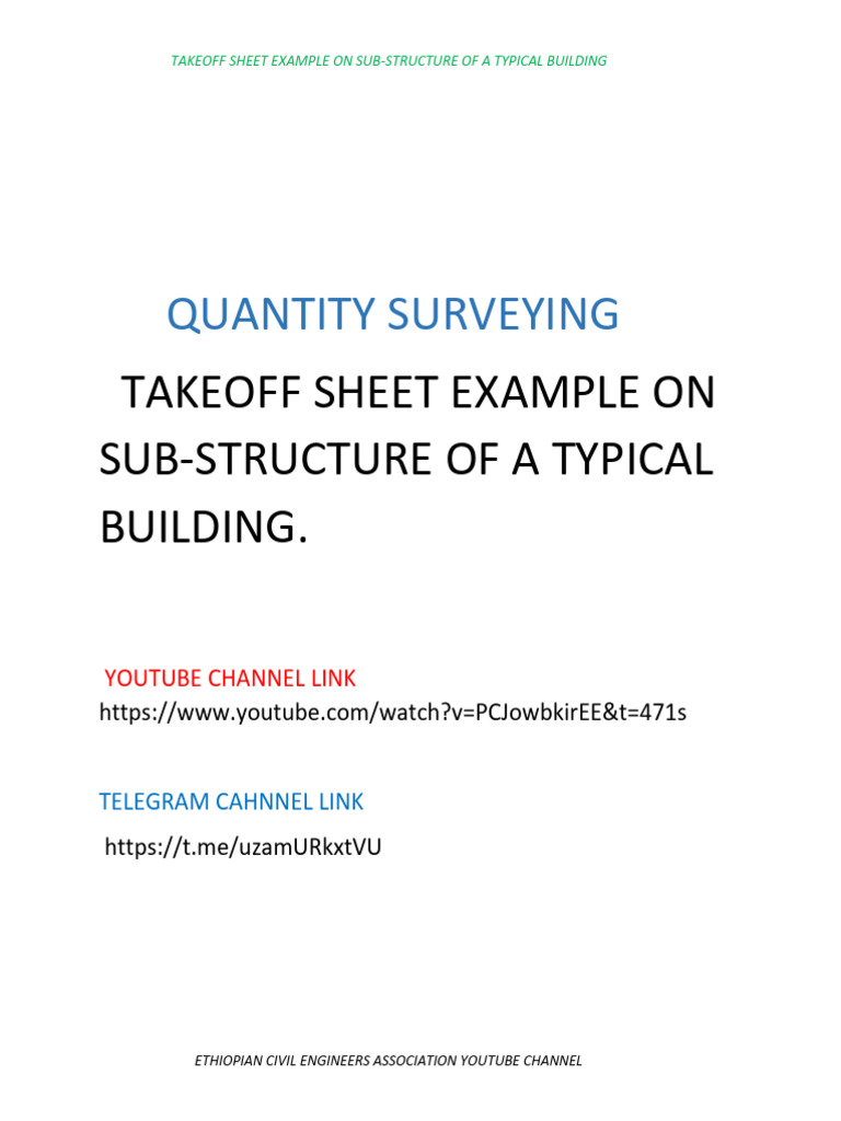 Quantity Surveying Sub Str Example_260409_185456 | PDF