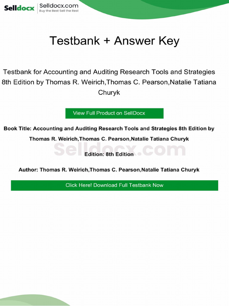 Textbook Solutions for Accounting and Auditing Research Tools and ...