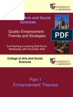 College of Arts and Social Sciences: Quality Enhancement: Themes and Strategies
