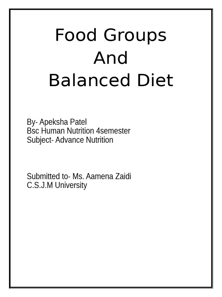 Food Groups | PDF