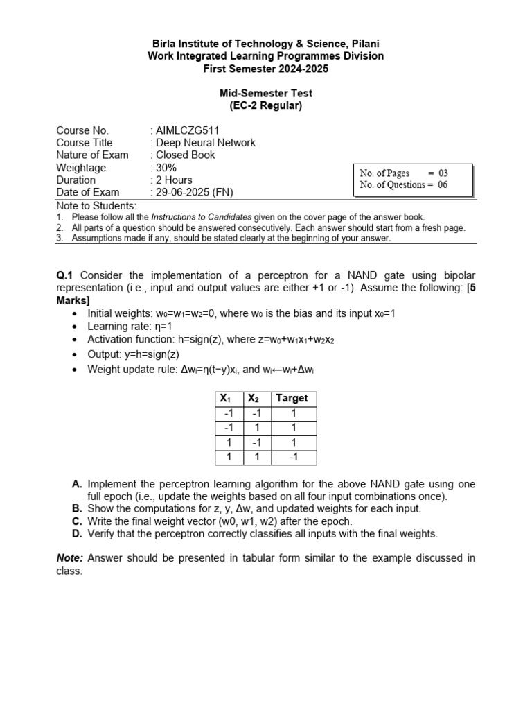 DNN-Past-Papers | PDF | Machine Learning | Deep Learning