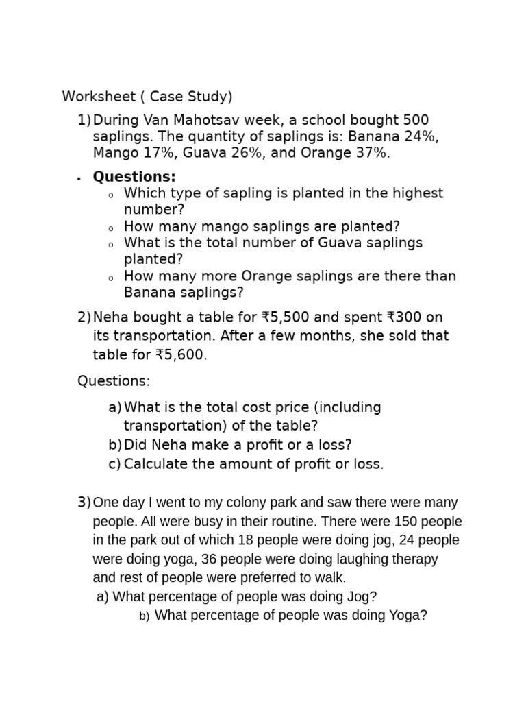 Math Worksheet | PDF