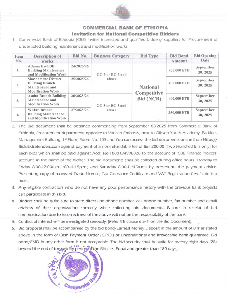 Maintainance Work Invitation | PDF