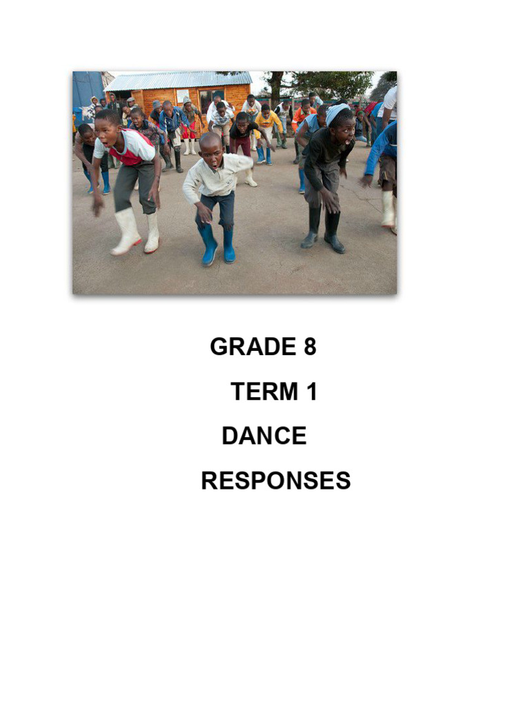 2025 Grade 8 Dance Responses & Answers | PDF