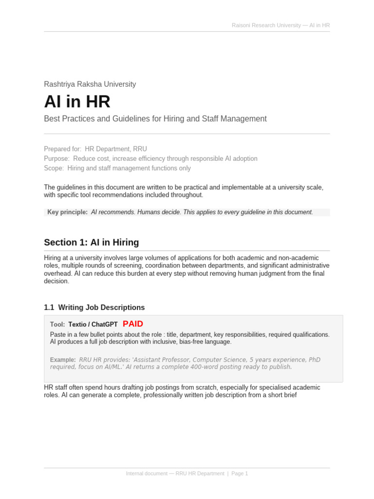 RRU AI in HR BestPractices | PDF | Artificial Intelligence ...