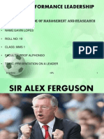 High Performance Leadership - PPTX Sir Alex Ferguson