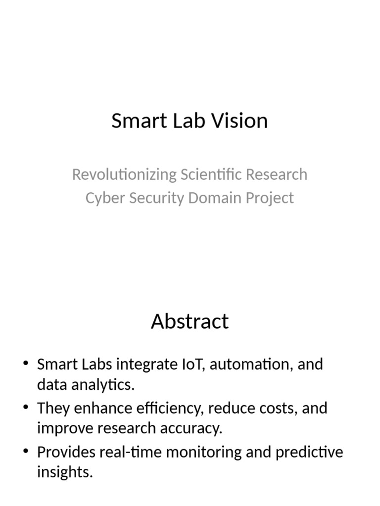 Smart Lab Vision Enhanced | PDF