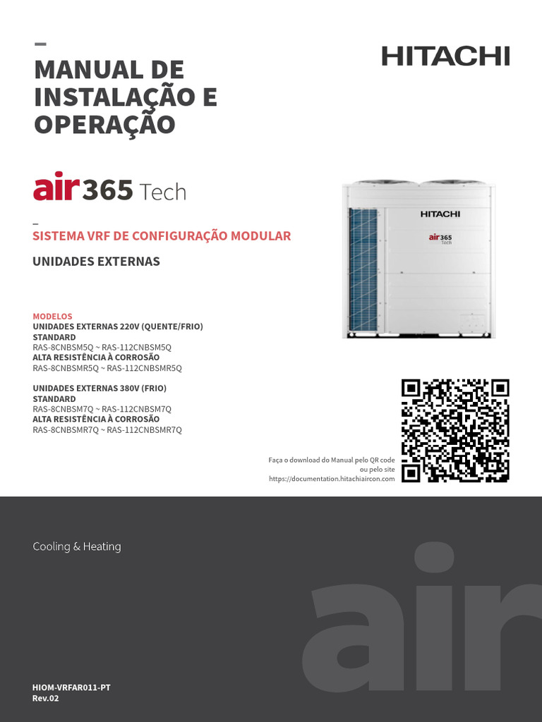 Hiom-Vrfar011 Air365 Tech | PDF | Ar condicionado | Galvanização