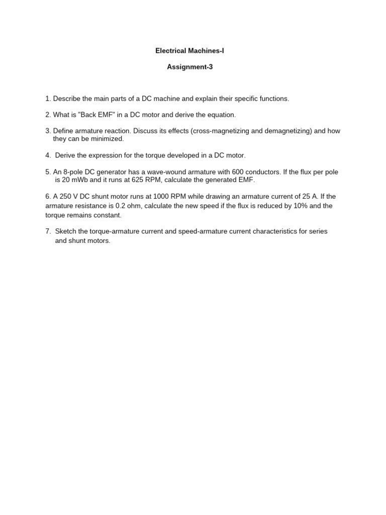 Assignment 3 EM I | PDF