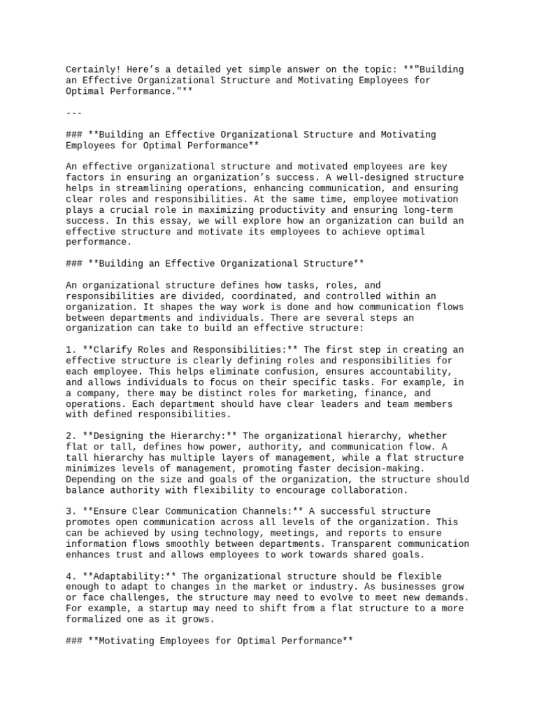 Organization | PDF | Motivation | Motivational