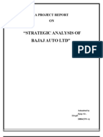 "Strategic Analysis of Bajaj Auto LTD": A Project Report ON