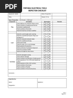 Portable Electrical Tools Inspection Checklist | PDF | Electrical ...