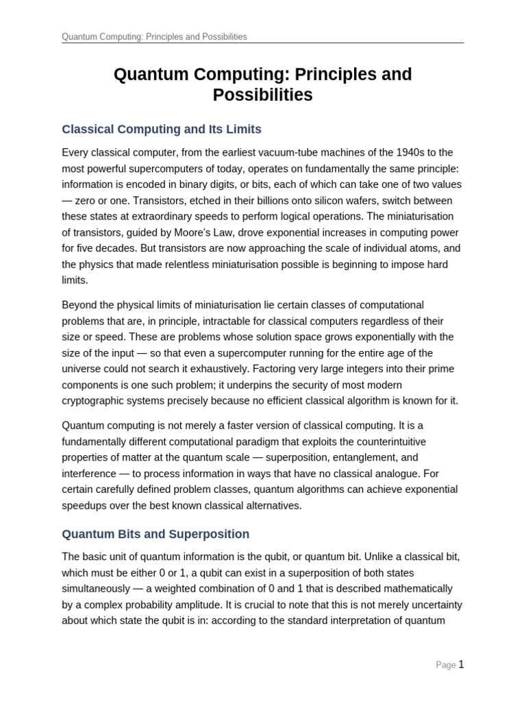 03 Quantum Computing | PDF | Quantum Computing | Computational ...