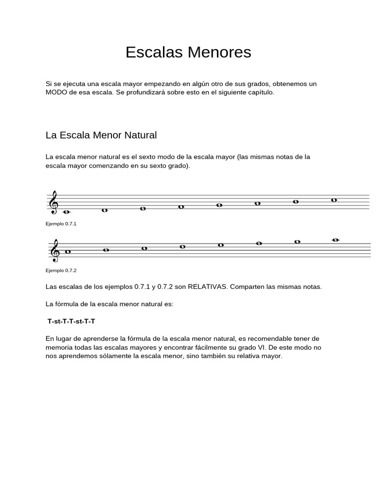 1.1.2 Escalas Menores | PDF | Escala (música) | Escala menor