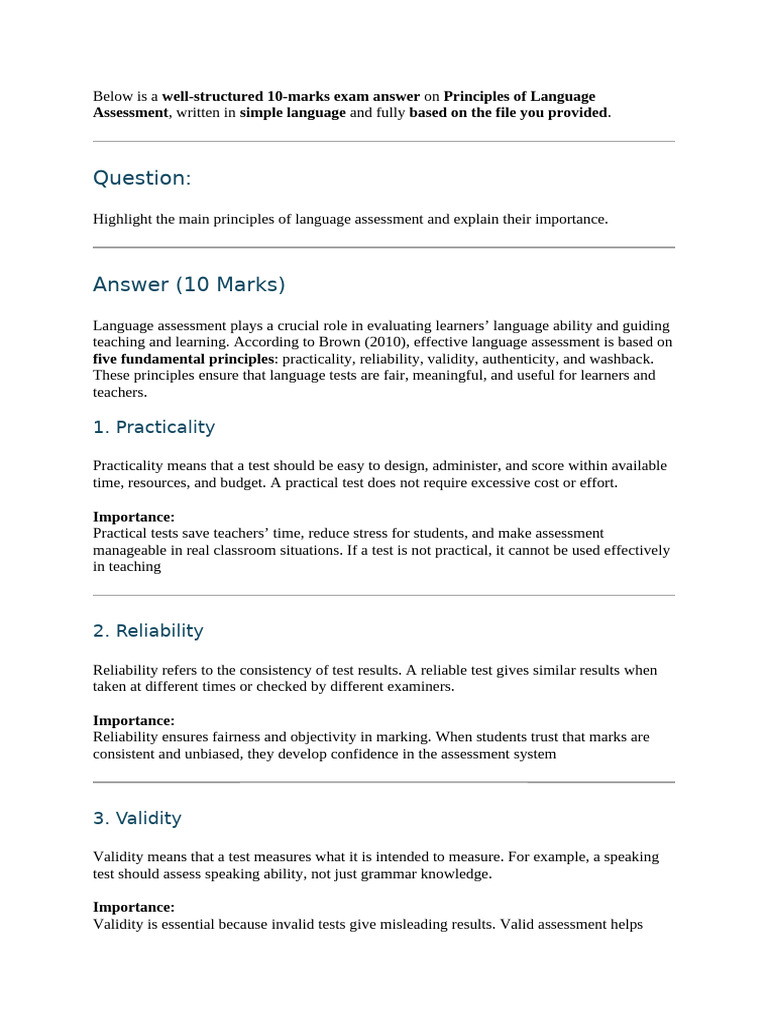 5 Principles | PDF | Educational Assessment | Learning