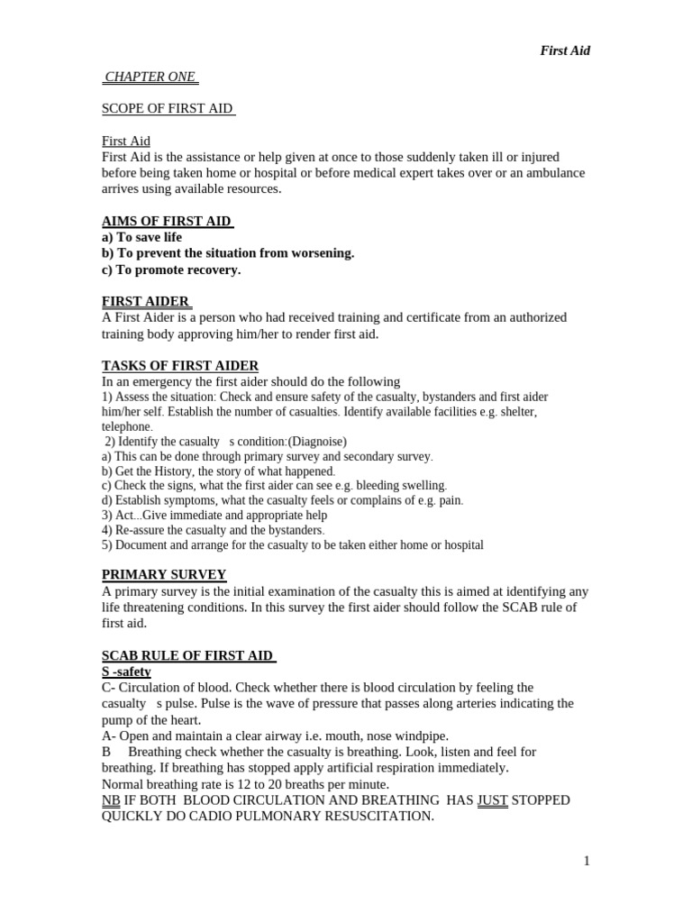 Basic First Aid Module 2016-1 | PDF | Burn | First Aid
