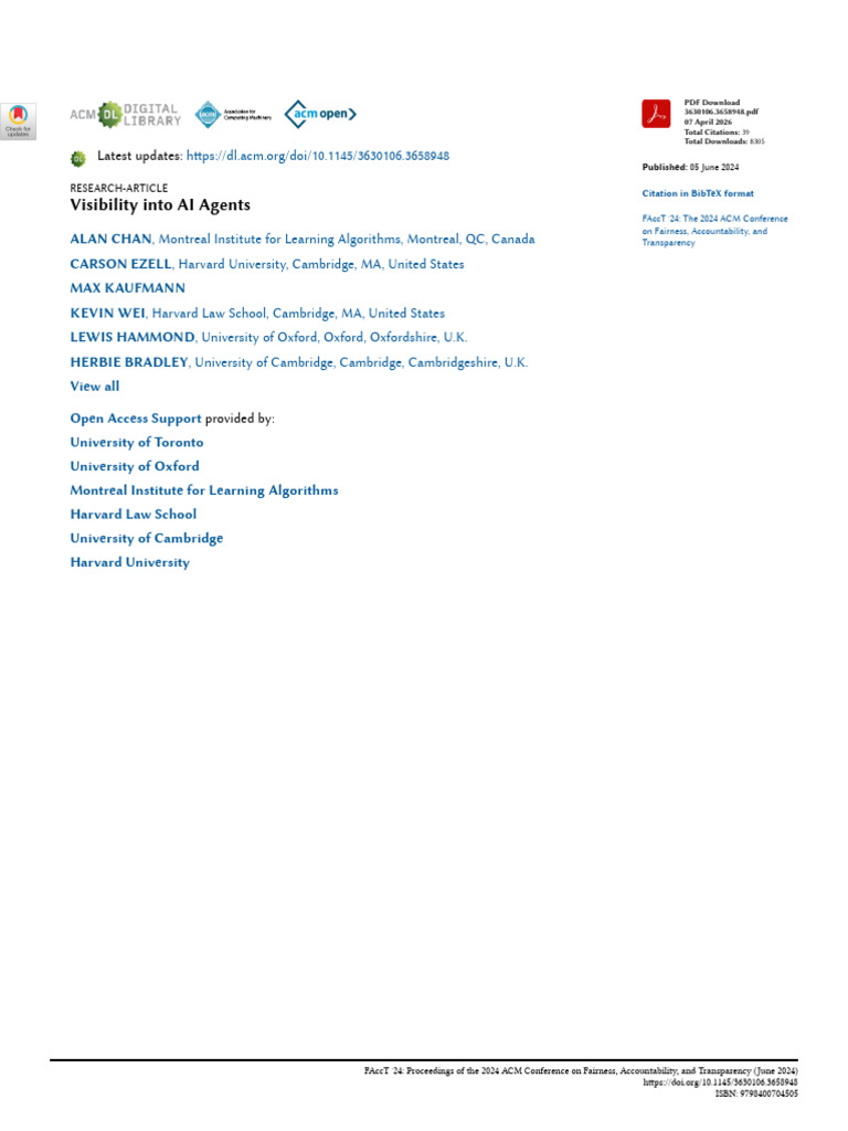 Visibility into AI Agents | PDF