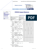 Tec de Monterrey - Sistema de Inscripciones - Consulta de Horario