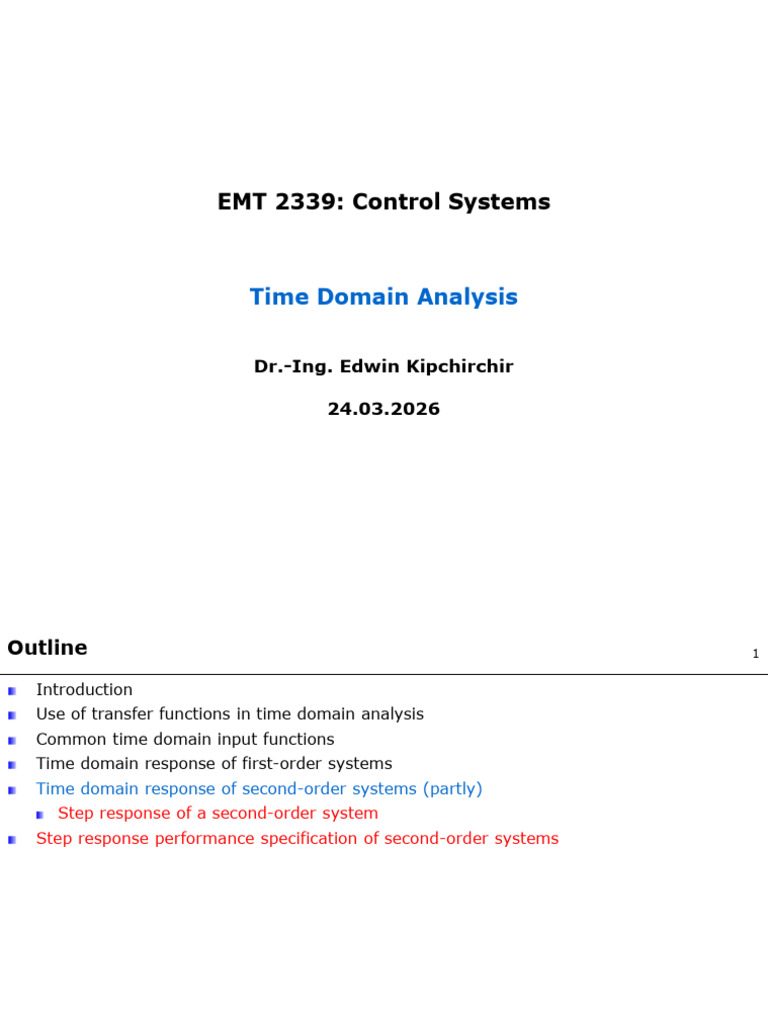 Lec4 TDA | PDF | Steady State | Damping