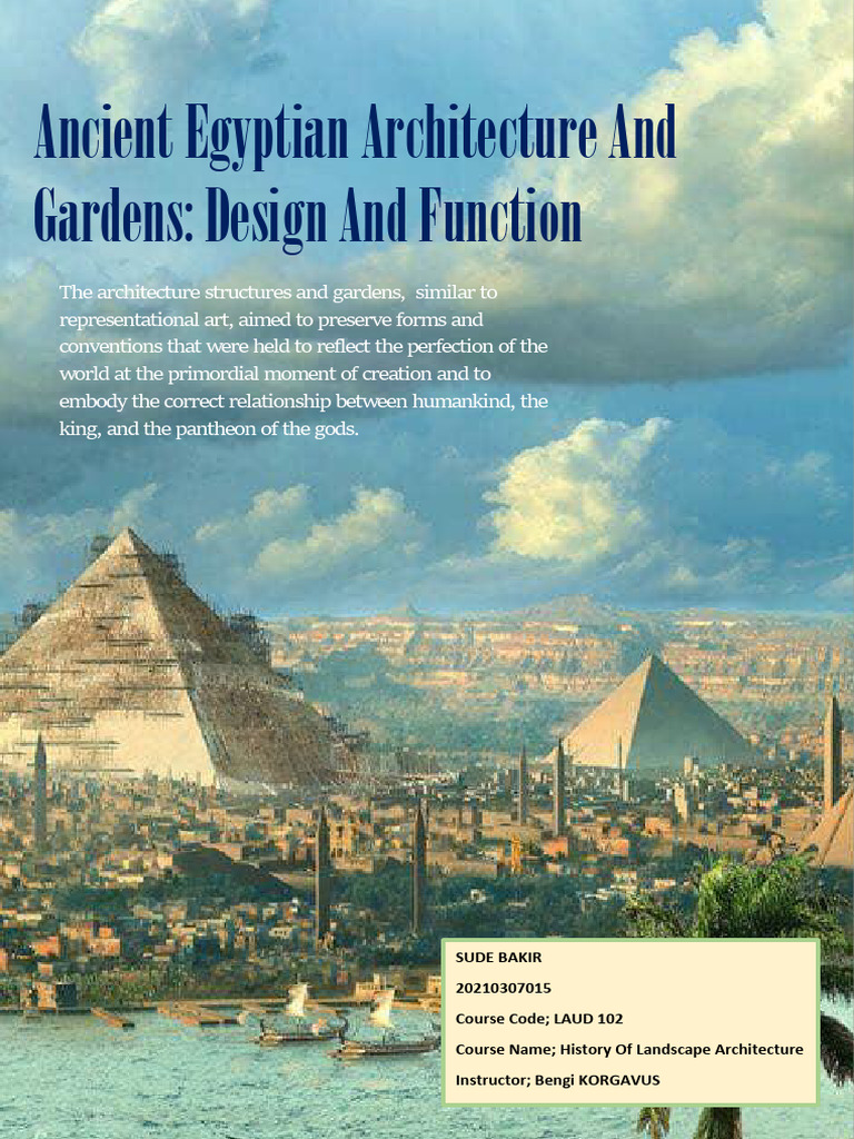 Ancient Egyptian Architecture and Gardens | PDF