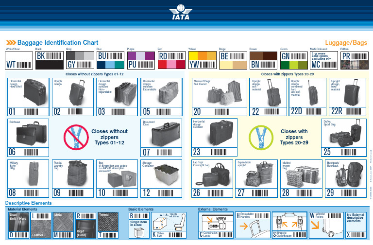 Iata Baggage Chart Check A | PDF | Baggage