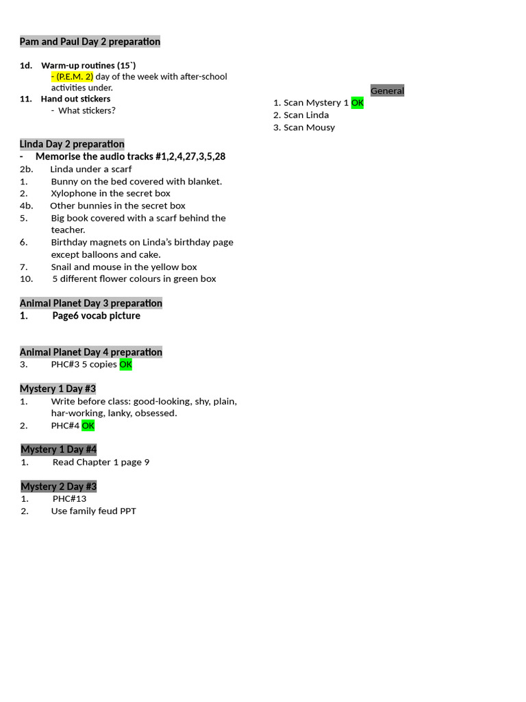 Week 2 To do list | PDF