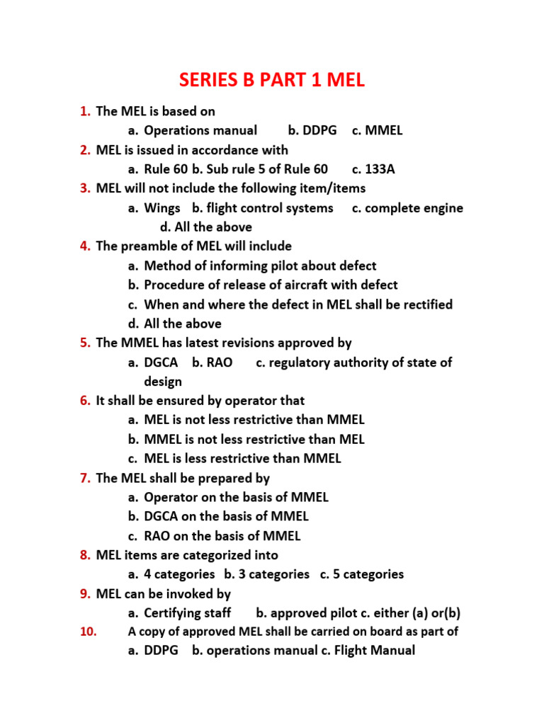 Series b Questions | PDF | Aviation