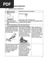 Nota Padat Fizik F4 Forces and Pressure Notes