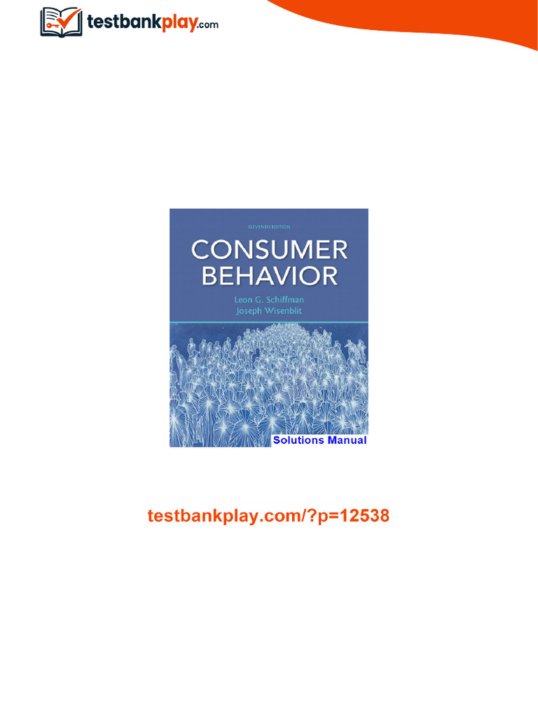 Consumer Behavior 11th Edition Schiffman Solutions Manual 2026 free ...