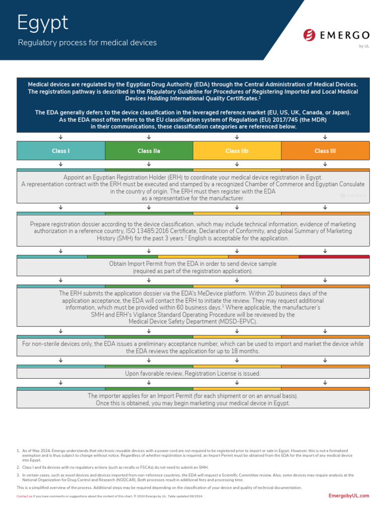 Egypt Md Regulatory Process Chart 1 | PDF | Medical Device