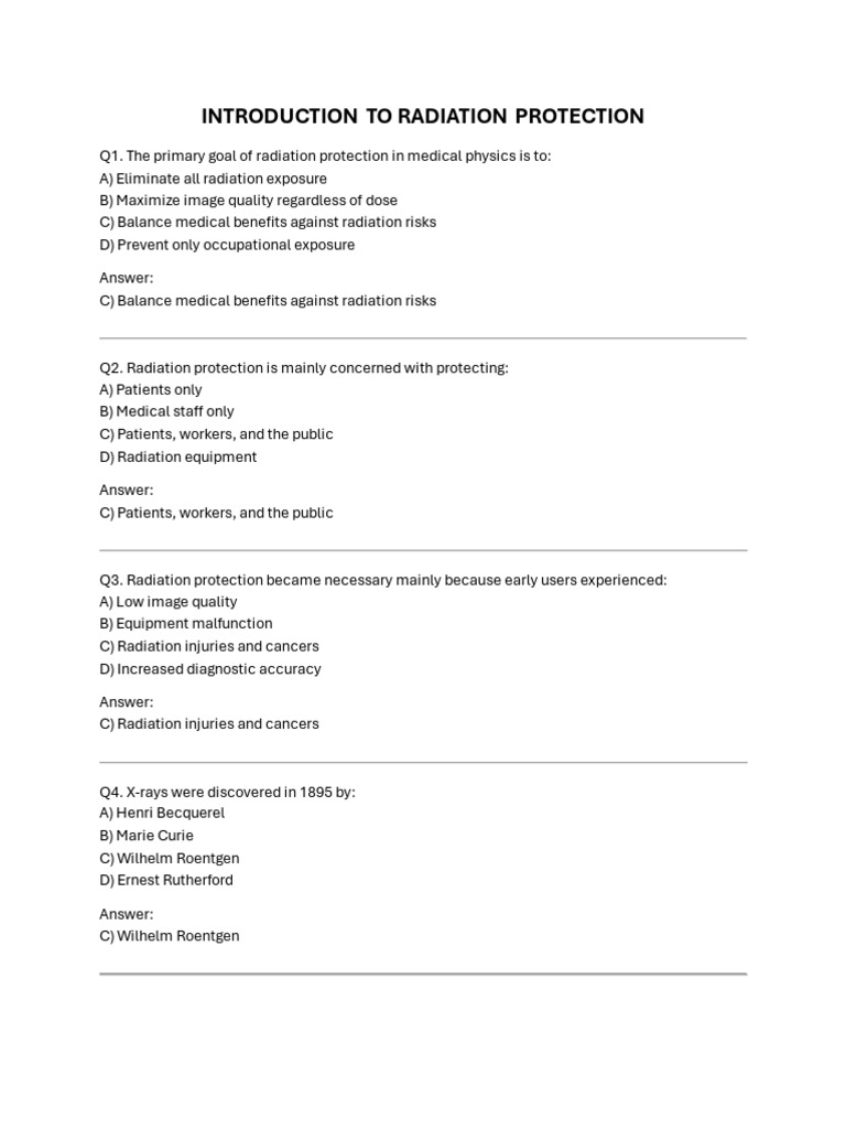 Radiation Protection | PDF | Absorbed Dose | Radiation Protection