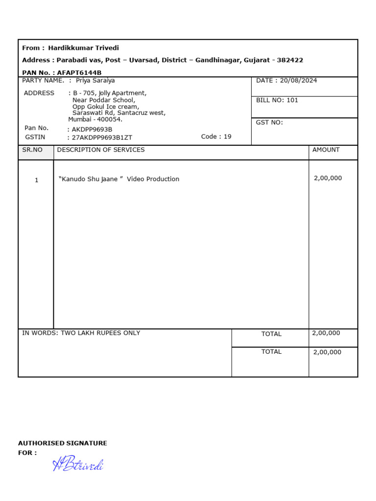 Invoice Format (1)-2 | PDF