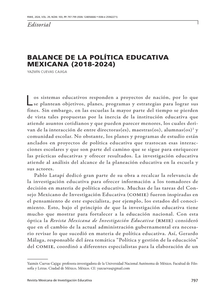 01_RMIE_103_edit_Cuevas_pp_797-799 | PDF | Enseñando | Investigación ...