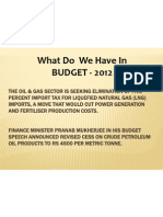 What Do We Have in BUDGET - 2012