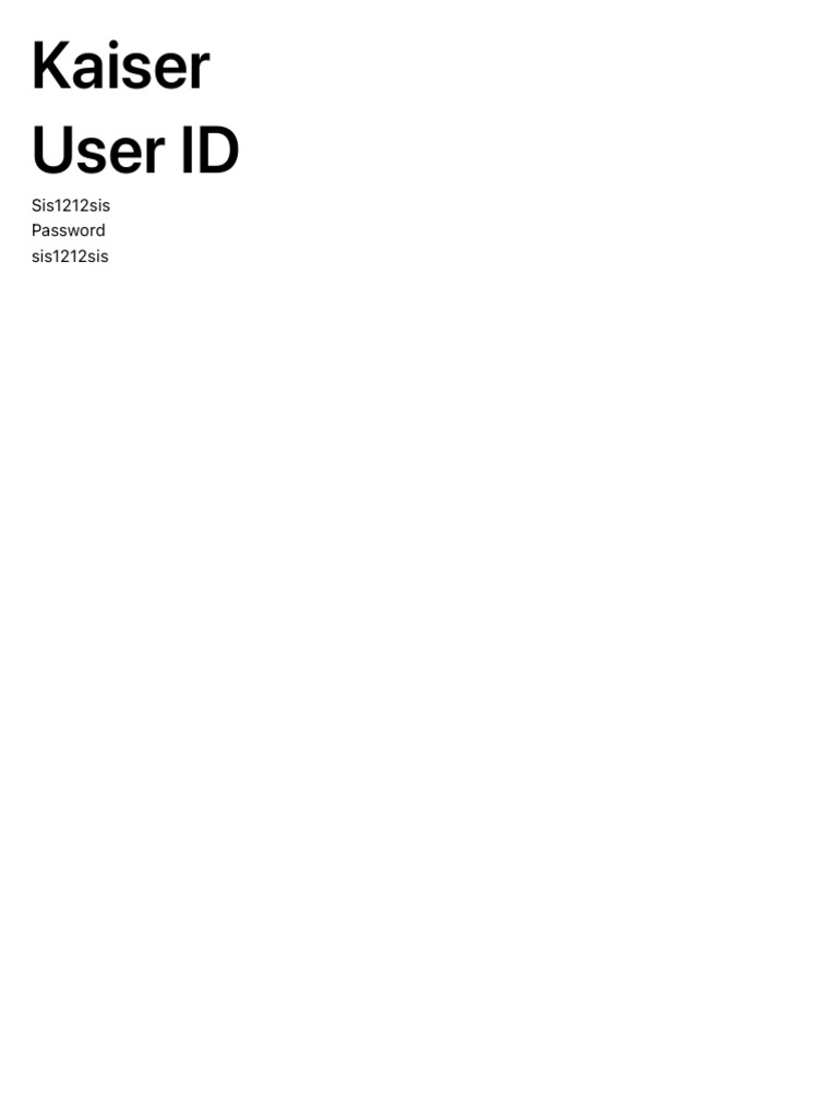 Kaiser | PDF