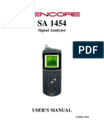 Sencore SA 1454 Manual V1.0