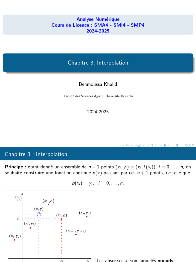 Chap3 Interpolation - AnaLYSE NumERIQUE | PDF | Interpolation | Zéro d ...
