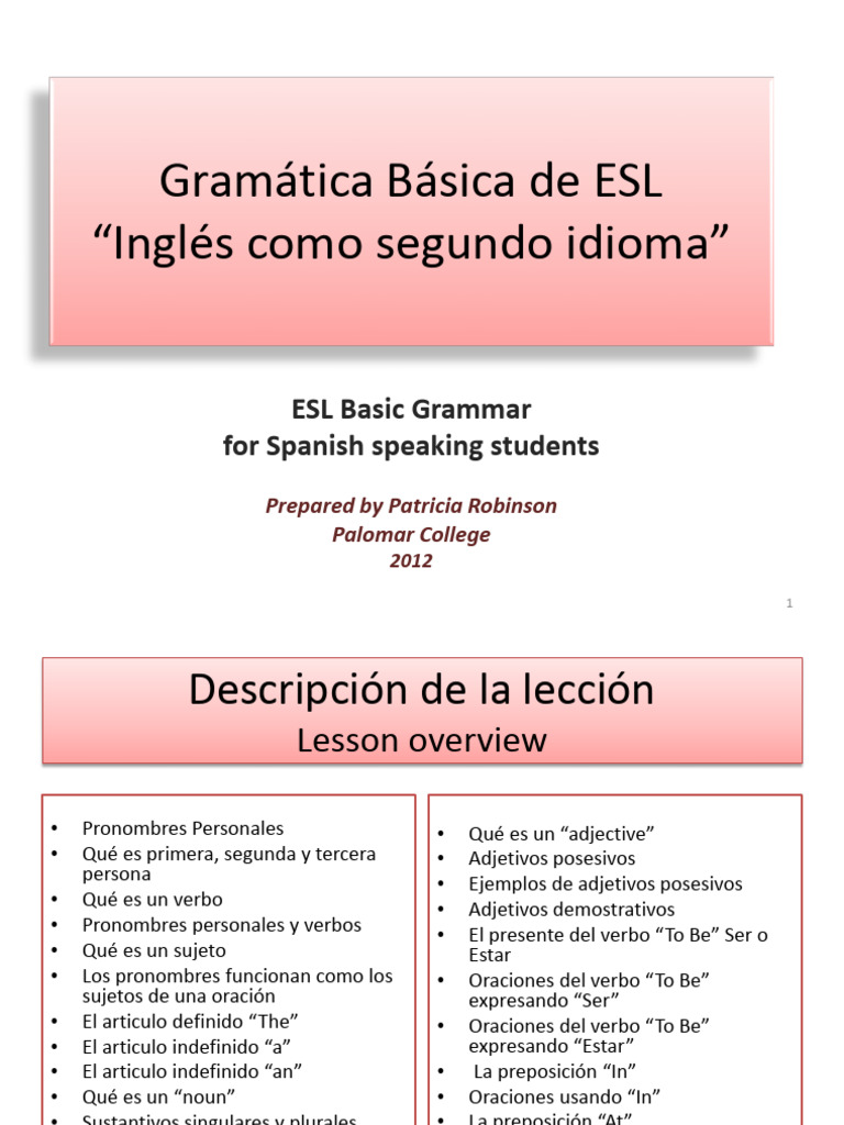 Gramatica Basica de ESL Ingles Como Segu | PDF | Asunto (gramática) | Verbo