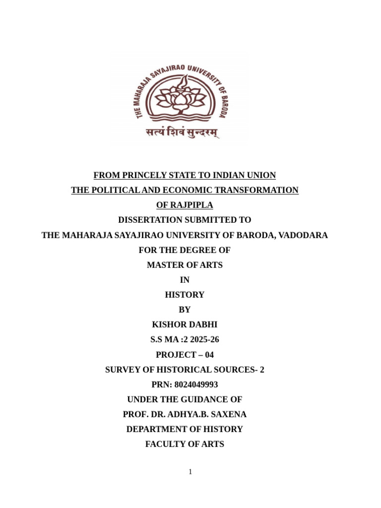 Rajpipla-1 | PDF