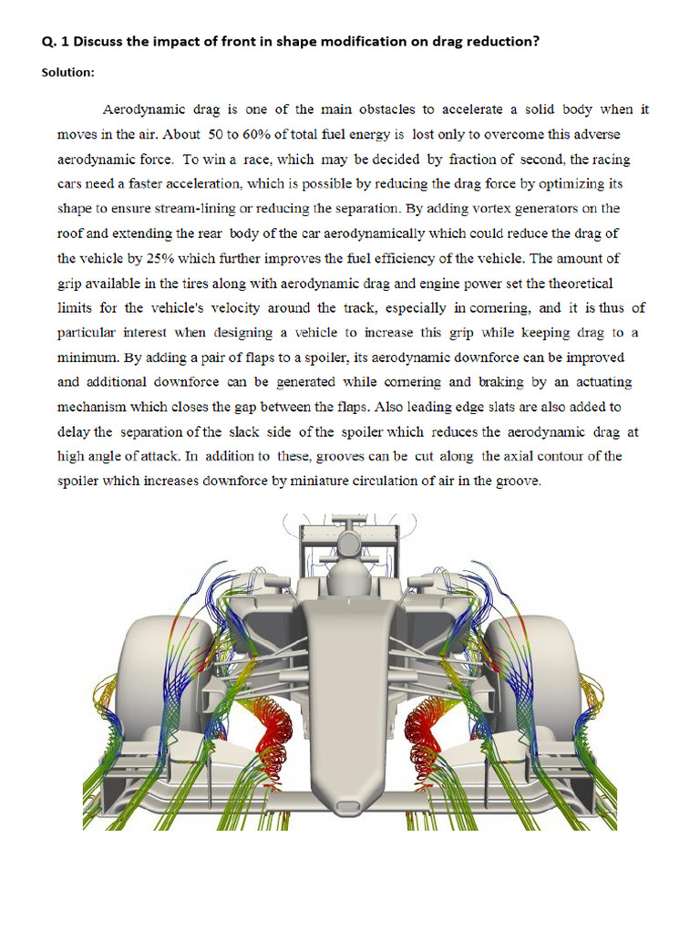 Aerodynamics Assignment 2-1 | PDF | Drag (Physics) | Trunk (Car)