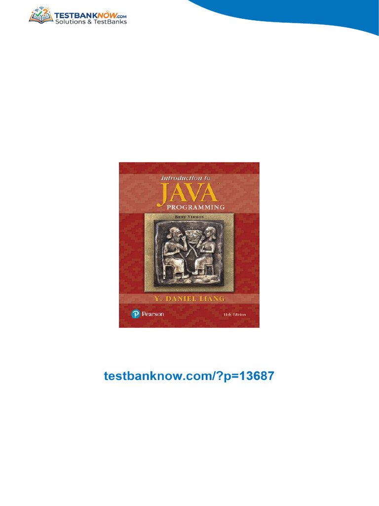 Solution Manual For Introduction To Java Programming, Brief Version ...