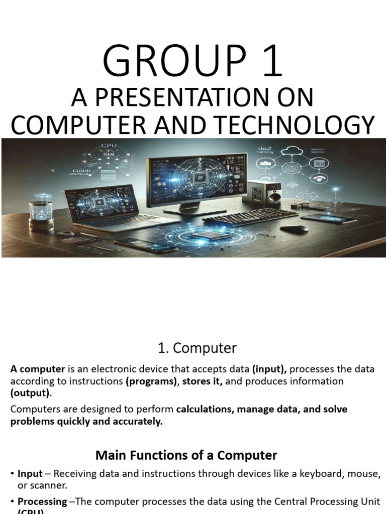 Computer and Technology PRESENTATION GROUP 1 | PDF | World Wide Web ...