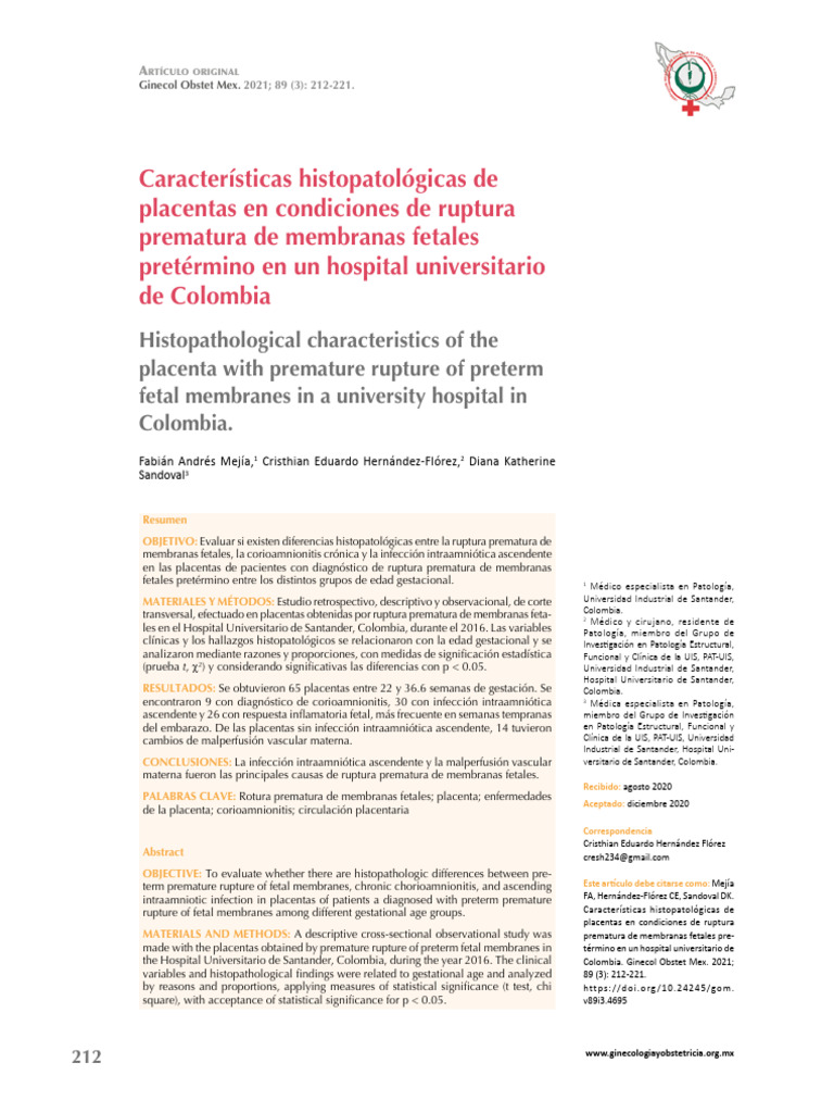 ruptura de membranas | PDF | Feto | Medicina
