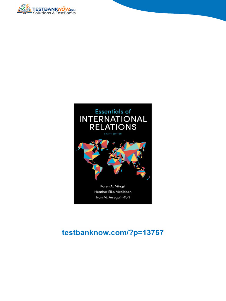 Download Test Bank for Essentials of International Relations, 8th ...
