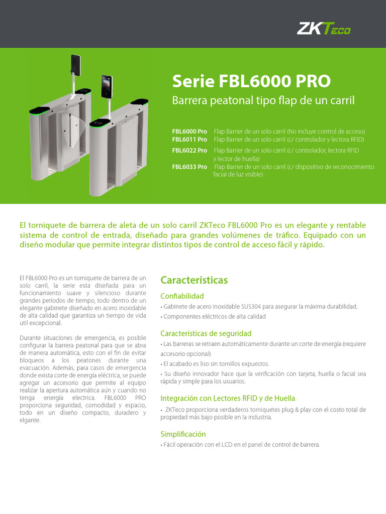 Serie FBL6000 Pro Ficha Tecnica | PDF | Identificación de frecuencia de ...