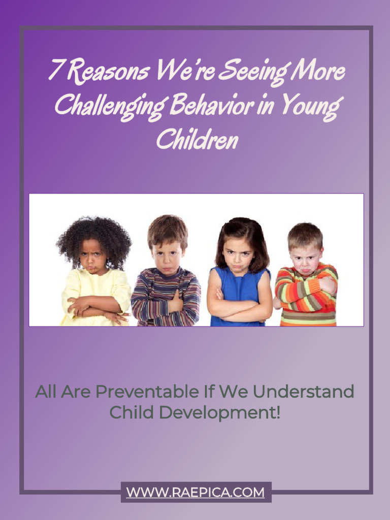 7 Reasons We_re Seeing More Challenging Behavior | PDF | Child ...