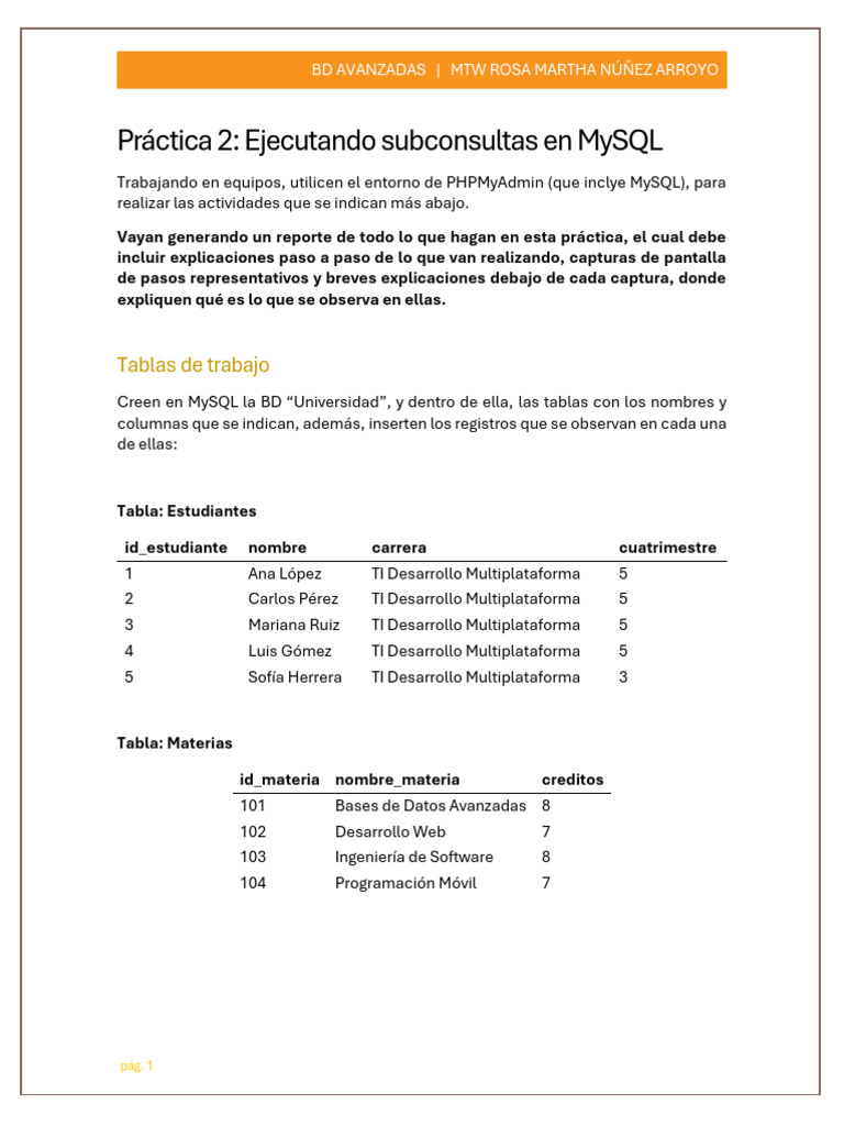 04.2 PRÁCTICA 2 | PDF | Mi sql