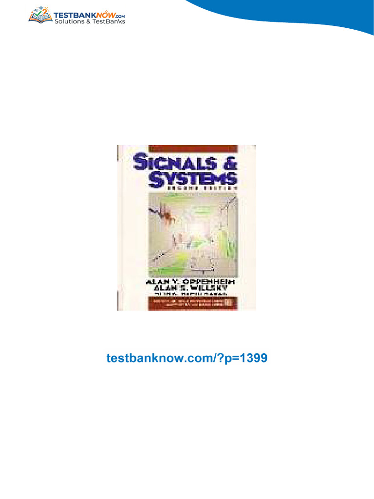 Solutions Manual to accompany Signals Systems 2nd edition 9780138147570 ...