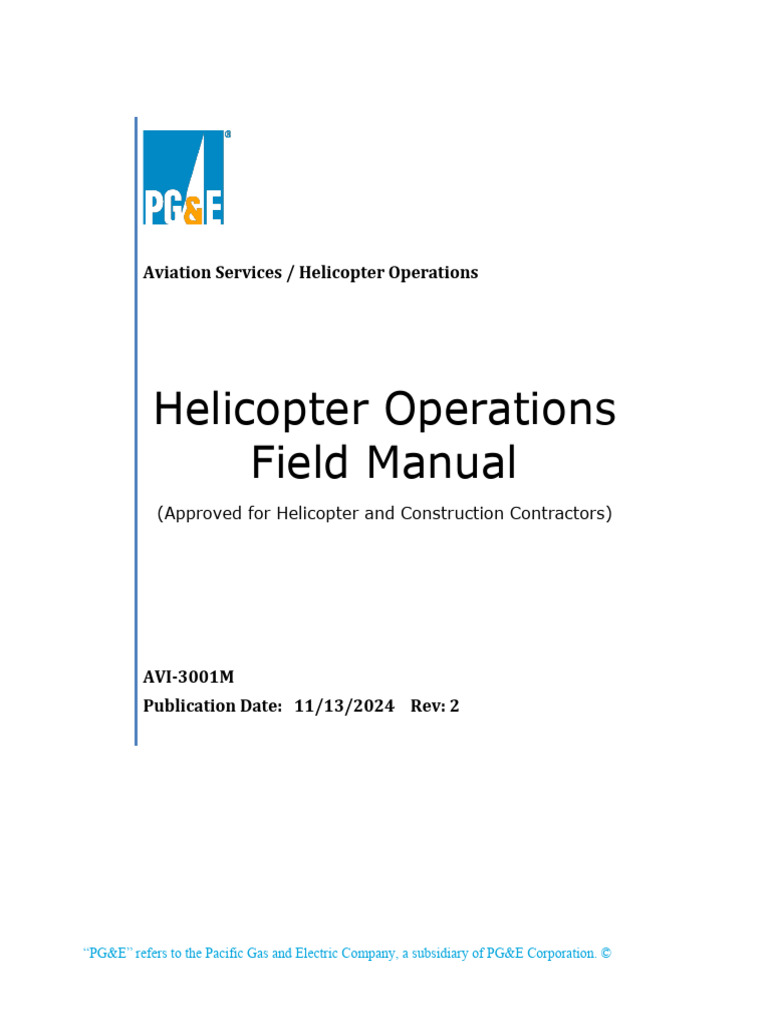 AVI-3001M Helicopter Ops Field Manual (Rev 2) - Published | PDF ...