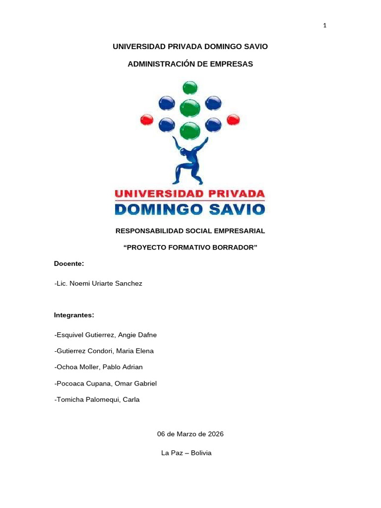 Proyecto Final Rse | PDF | Responsabilidad social corporativa ...